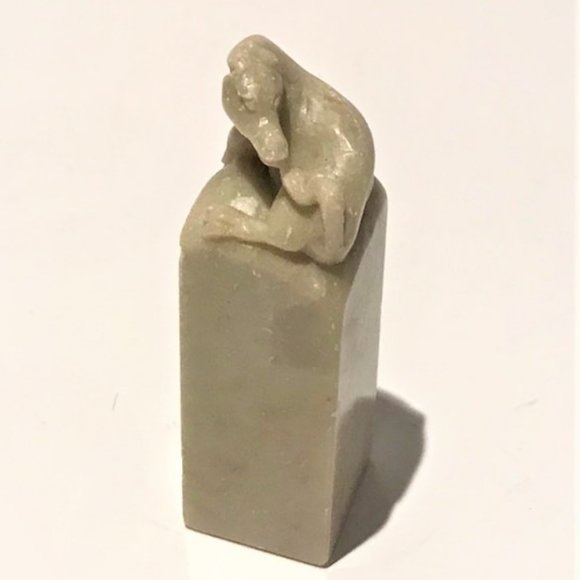 Chinese Natural Stone Seal Stamp Hand Carved H2.75" Set of 4 - Picture 7 of 8